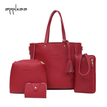 Load image into Gallery viewer, Composite Bag 2019Top Women Four Set Handbag Shoulder Bags Four Pieces Tote Bag Crossbody Wallet Bags